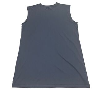 Abercrombie &‎ Fitch Sleeveless Gray Crew Neck Cotton T-Shirt Tee Size LP Casual